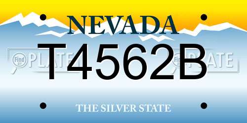T4562B Nevada License Plate
