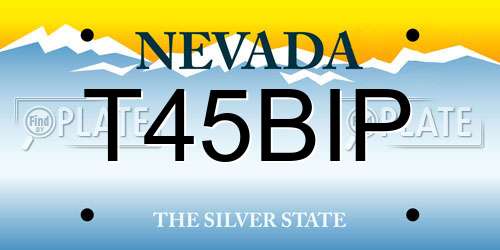 T45BIP Nevada License Plate