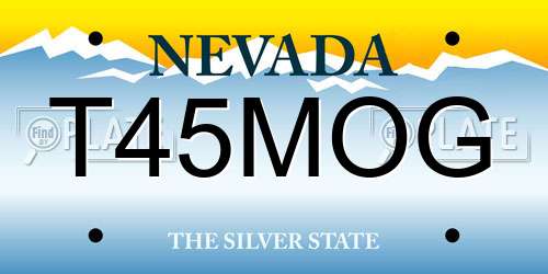T45MOG Nevada License Plate