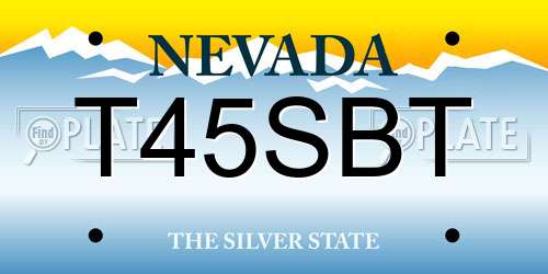 T45SBT Nevada License Plate
