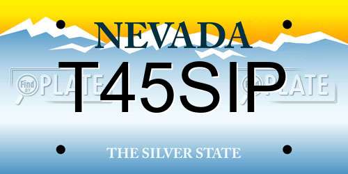 T45SIP Nevada License Plate
