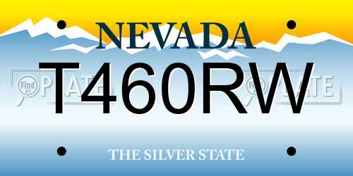 T460RW Nevada License Plate