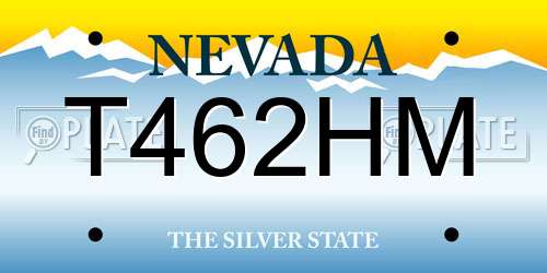 T462HM Nevada License Plate