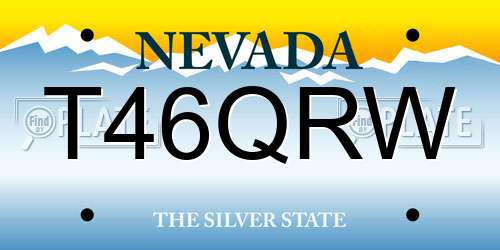 T46QRW Nevada License Plate