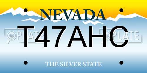 T47AHC Nevada License Plate