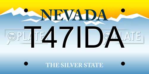 T47IDA Nevada License Plate