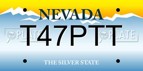 T47PTT Nevada License Plate