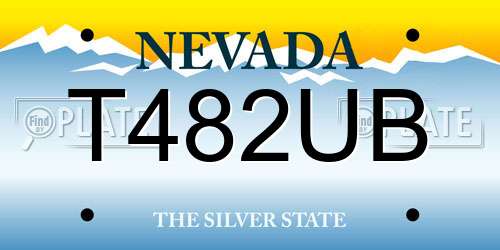 T482UB Nevada License Plate