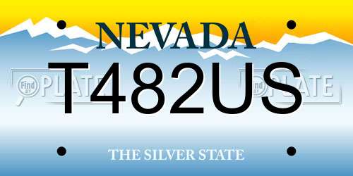 T482US Nevada License Plate