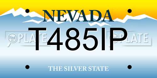 T485IP Nevada License Plate
