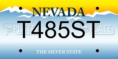 T485ST Nevada License Plate