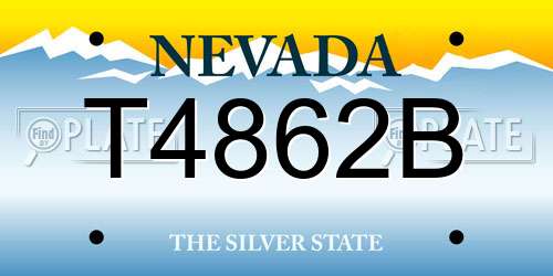 T4862B Nevada License Plate