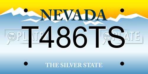 T486TS Nevada License Plate