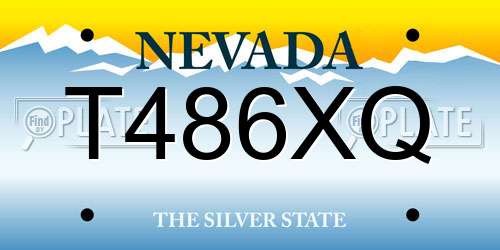 T486XQ Nevada License Plate