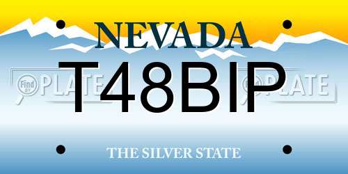 T48BIP Nevada License Plate