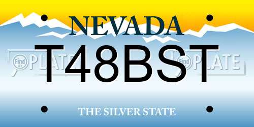 T48BST Nevada License Plate