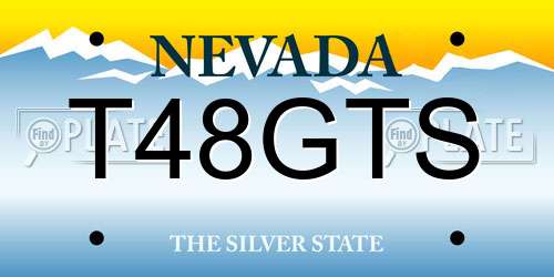 T48GTS Nevada License Plate