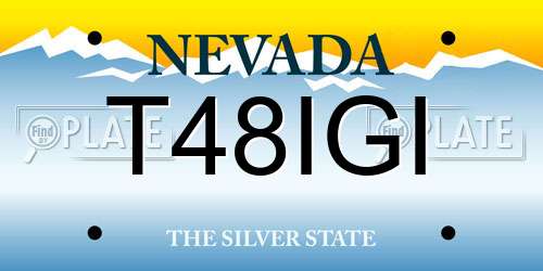 T48IGI Nevada License Plate