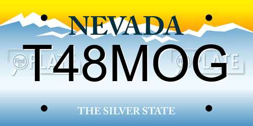 T48MOG Nevada License Plate