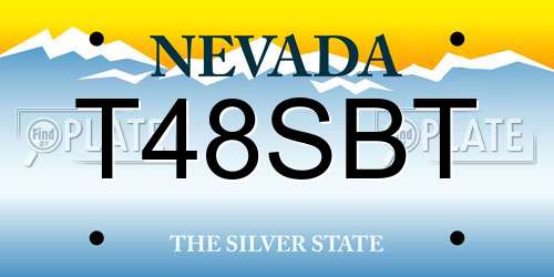 T48SBT Nevada License Plate