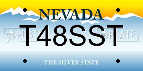 T48SST Nevada License Plate