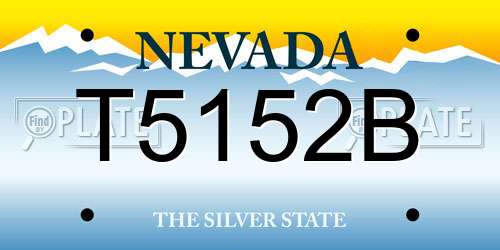 T5152B Nevada License Plate