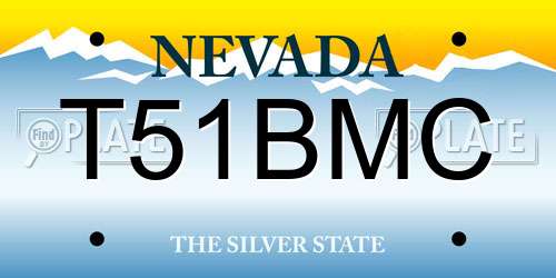 T51BMC Nevada License Plate