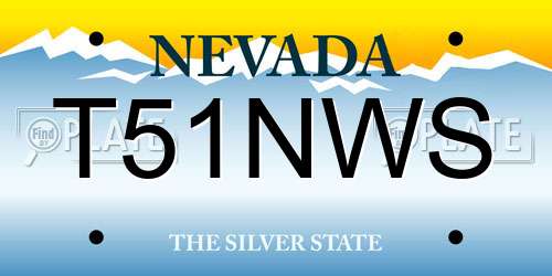 T51NWS Nevada License Plate