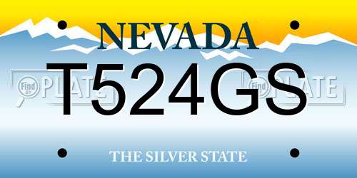 T524GS Nevada License Plate