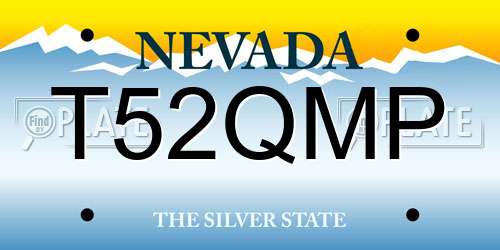 T52QMP Nevada License Plate