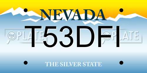 T53DFI Nevada License Plate