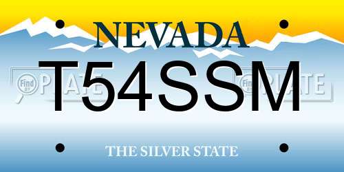 T54SSM Nevada License Plate