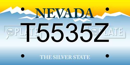 T5535Z Nevada License Plate