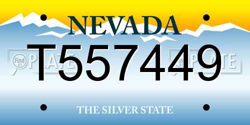 T557449 Nevada License Plate