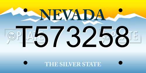 T573258 Nevada License Plate