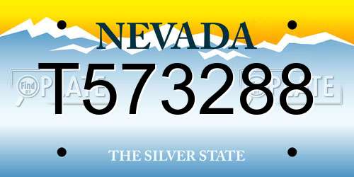 T573288 Nevada License Plate