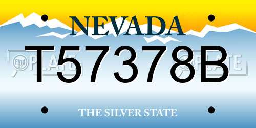 T57378B Nevada License Plate