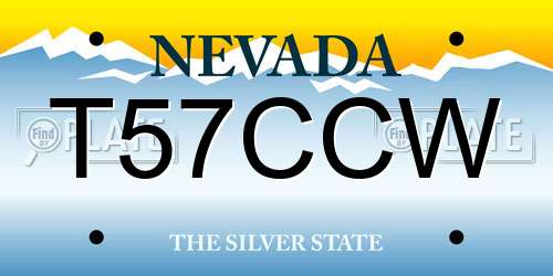 T57CCW Nevada License Plate