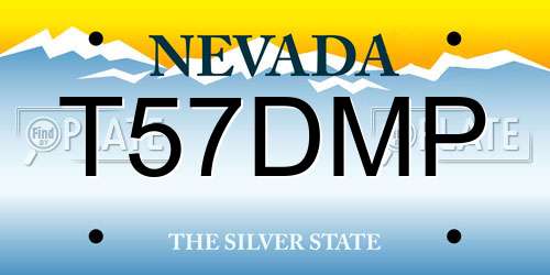 T57DMP Nevada License Plate