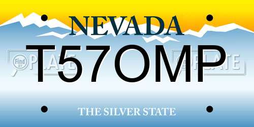 T57OMP Nevada License Plate
