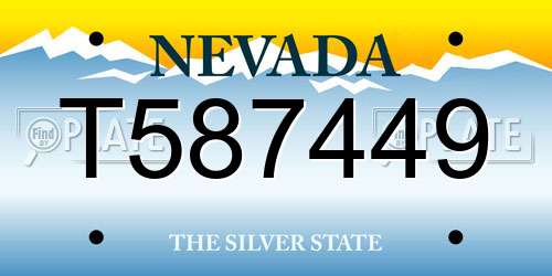 T587449 Nevada License Plate
