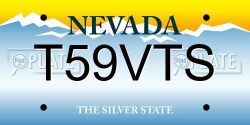T59VTS Nevada License Plate