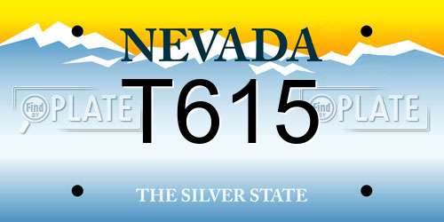 T615 Nevada License Plate