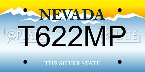 T622MP Nevada License Plate