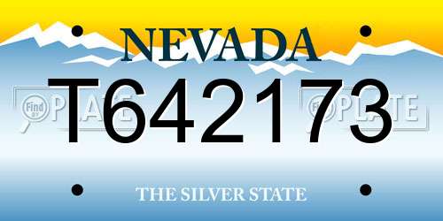 T642173 Nevada License Plate