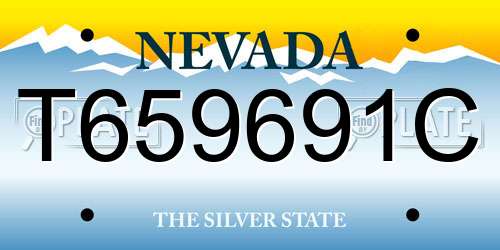 T659691C Nevada License Plate