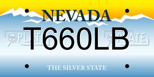 T660LB Nevada License Plate