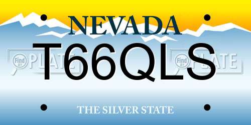 T66QLS Nevada License Plate
