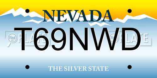 T69NWD Nevada License Plate