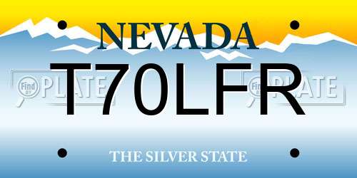 T70LFR Nevada License Plate